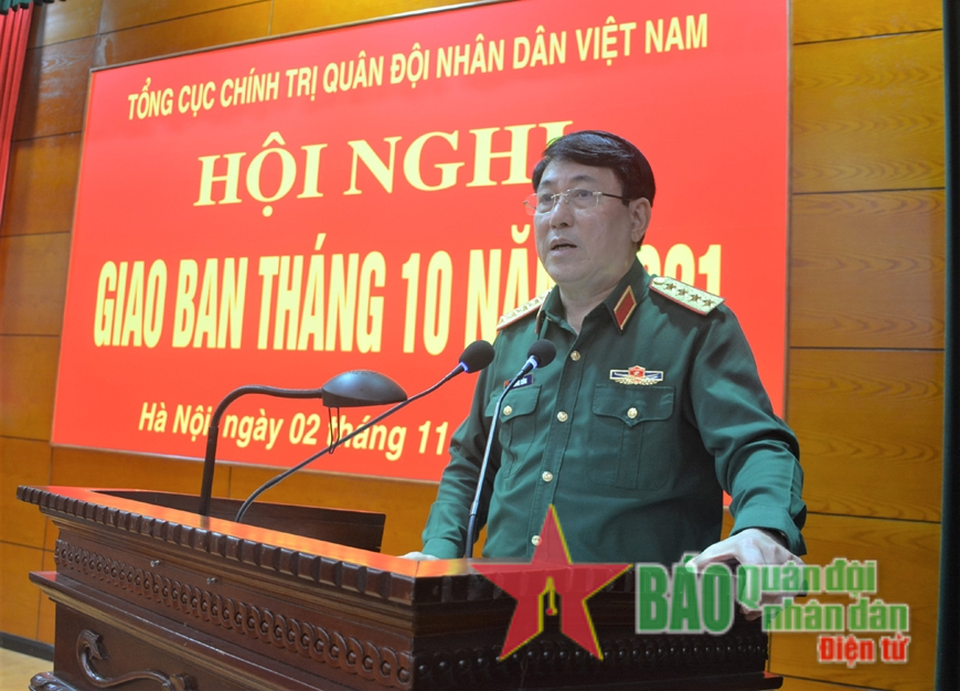 Đại tướng Lương Cường chủ trì Hội nghị giao ban Tổng cục Chính trị tháng 10-2021